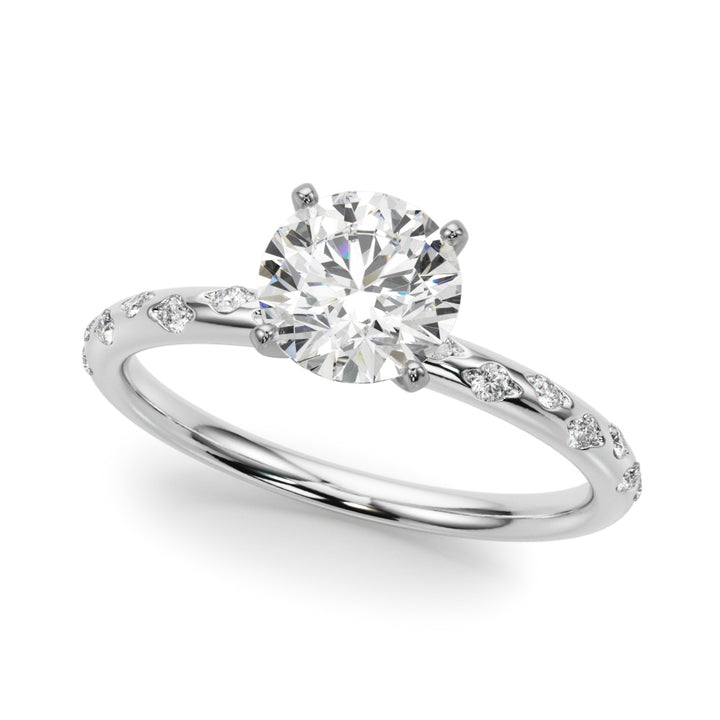 Ava Radiant Side Stone Bezel Engagement Ring