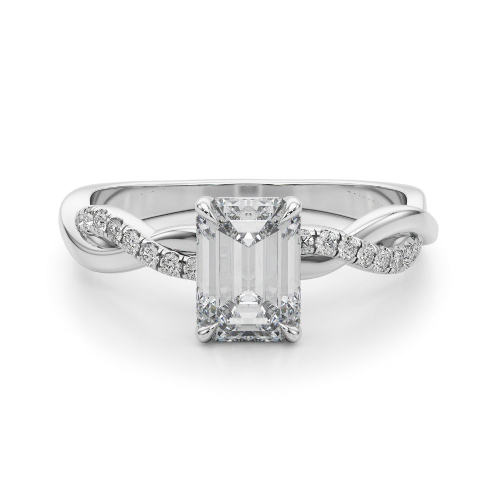 Camila Twisted Pave Engagement Ring