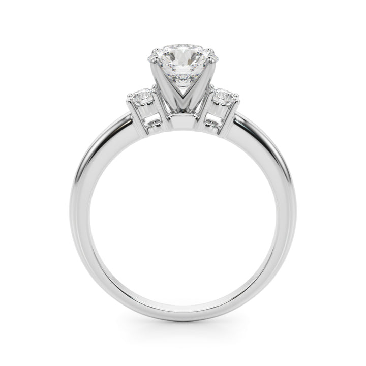 Jo Three Stone Ring Engagement Ring