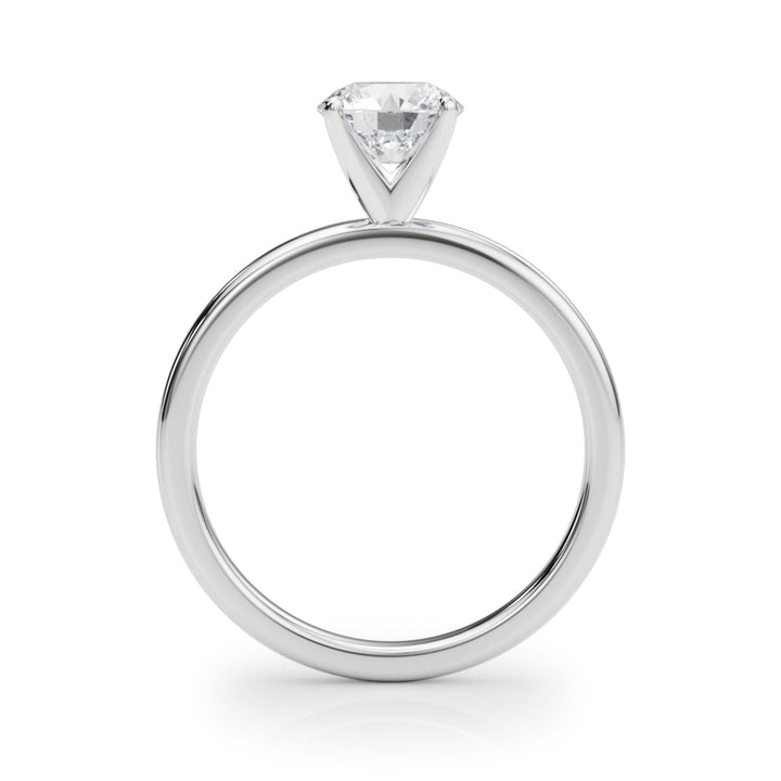 Paula Solitaire Engagement Ring in Round White Gold