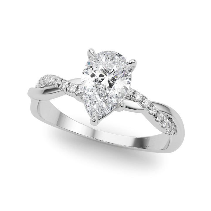 August Twisted Pave Engagement Ring