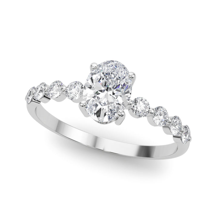 Kinslee Side Stone Oval Engagement Ring