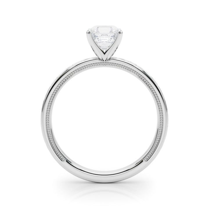 Maiden Vintage Infinity Engagement Ring in Round White Gold