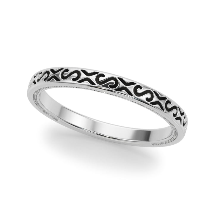Yawn Wedding Band in Platinum