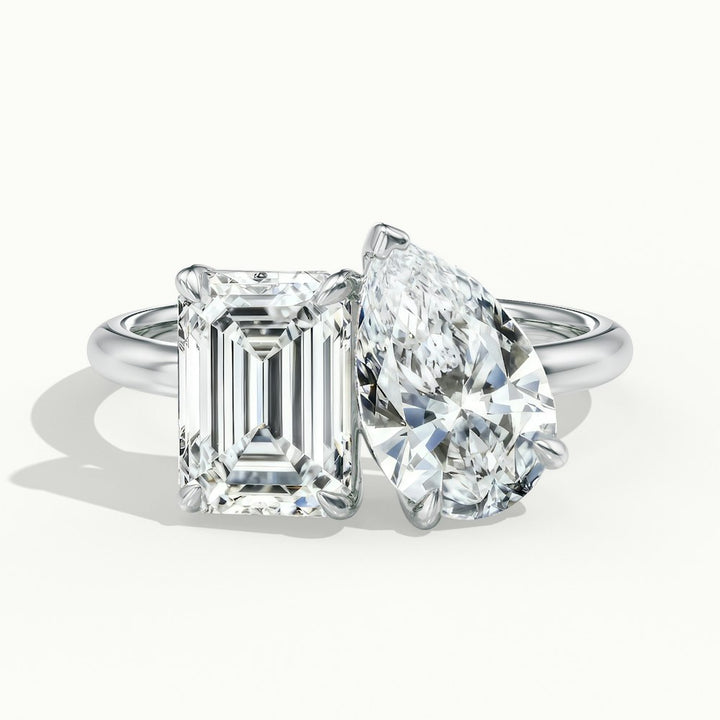 Ayla Toi-et-Moi Engagement Ring in Pear 10K White Gold