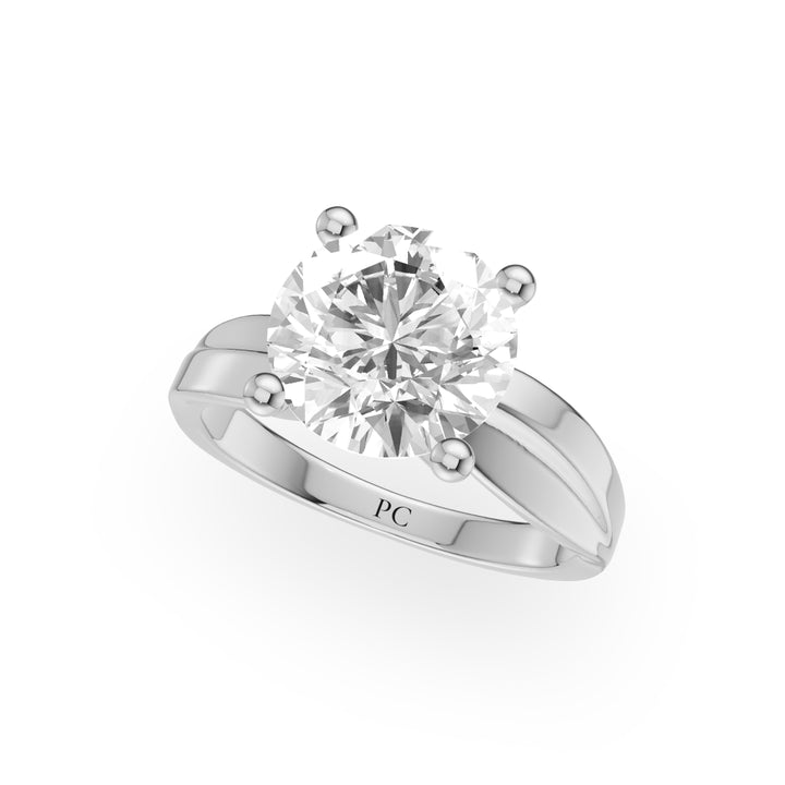 Era Solitaire Engagement Ring in Round White Gold
