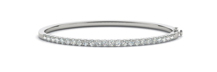 Ascer Traditional Bangle Bracelet in Platinum
