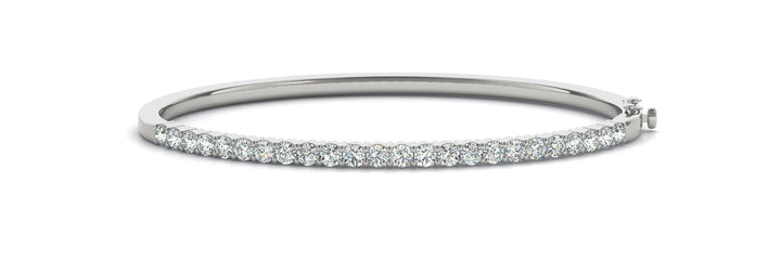 Ascer Traditional Bangle Bracelet in Platinum