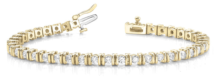 Tiffiny In Line Bar Set Bracelet in Yellow Gold