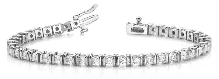 Tiffiny In Line Bar Set Bracelet in Platinum