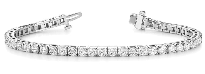 Tara In Line Prong Set Bracelet in Platinum