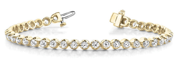 Max In Line Illusion Bracelet in Yellow Gold