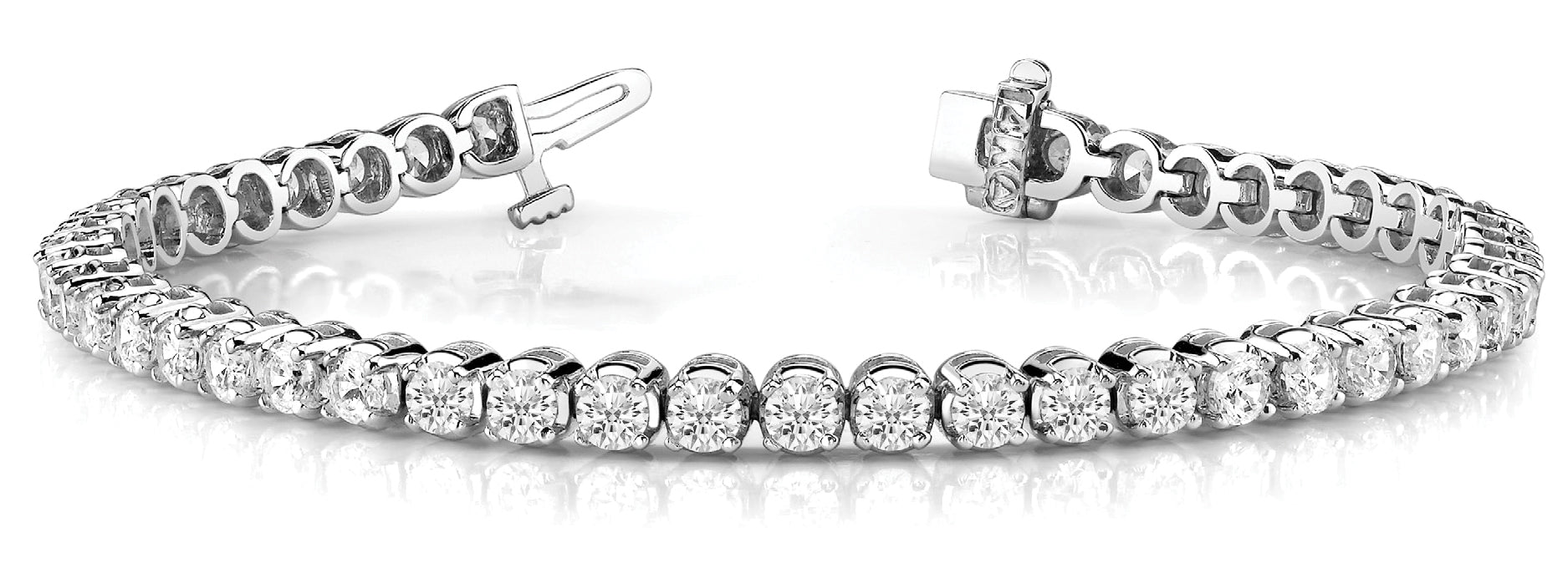 Amanda In Line Prong Set Bracelet