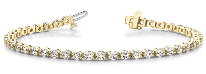 Andy In Line Bar Set Bracelet in Yellow Gold
