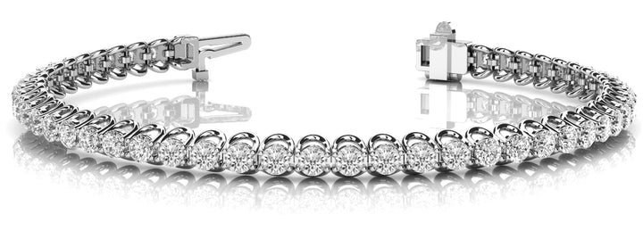 Shanana In Line Prong Set Bracelet in Platinum