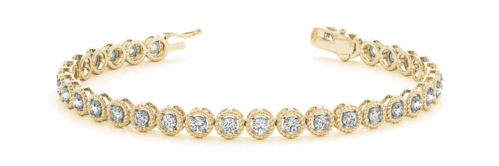 Betty In Line Prong Set Bracelet in 18K Yellow Gold