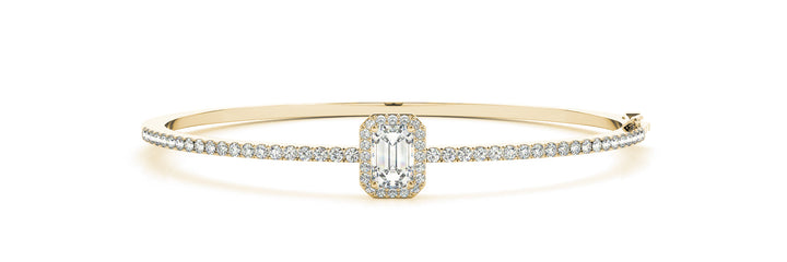 Nina Traditional Bangle Bracelet in Emerald Yellow Gold