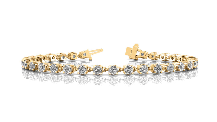 Florida Four Prong Bracelet in Yellow Gold