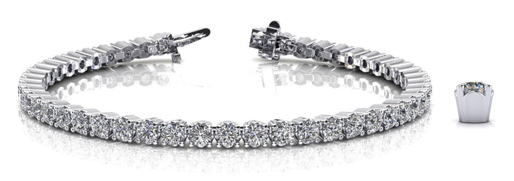 Rachel Four Prong Bracelet in Platinum