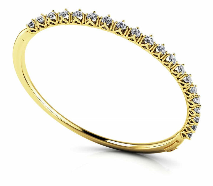 Lacey Four Prong Bangle Bracelet
