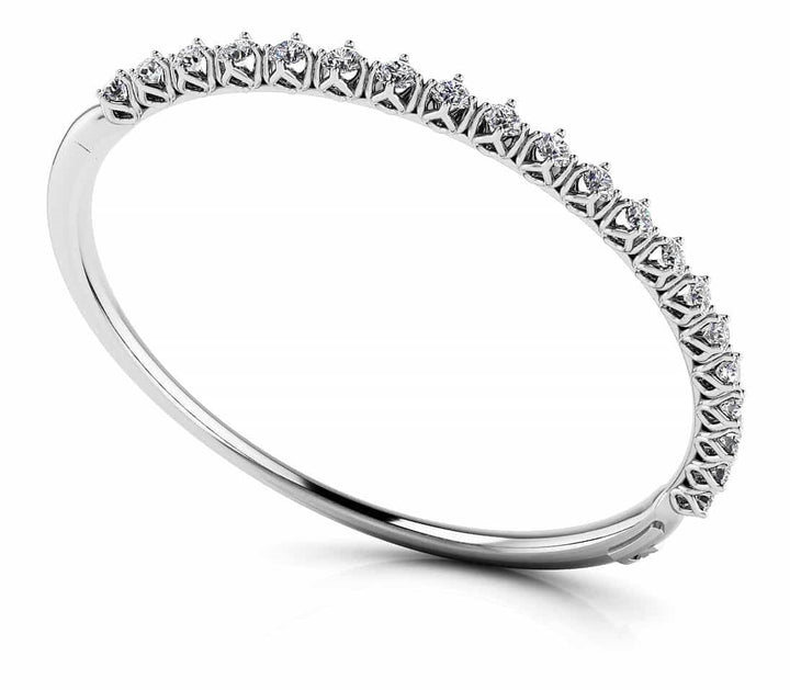 Lacey Four Prong Bangle Bracelet