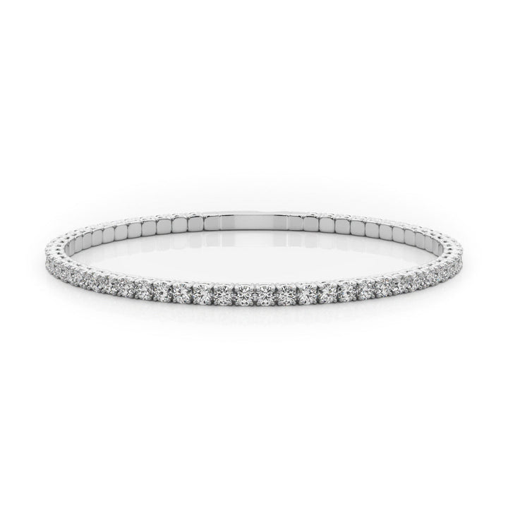 Evaa Flexible Bangle Bracelet in Platinum