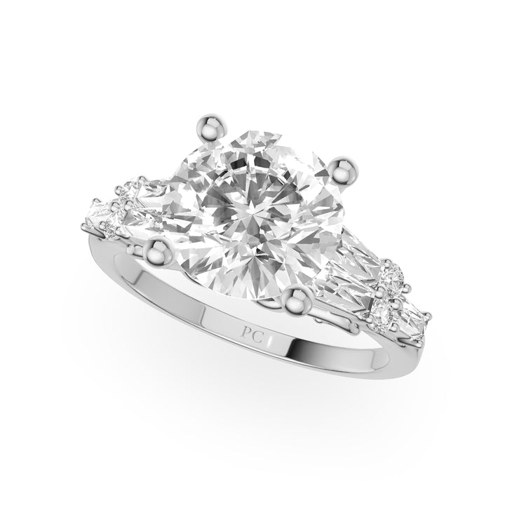 Harley Side Stone Engagement Ring
