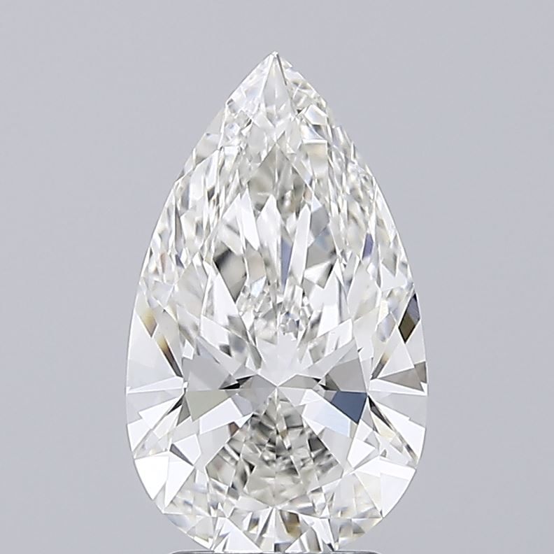3.04 ct G Color VVS2 Clarity Pear Shape Lab Grown Diamond