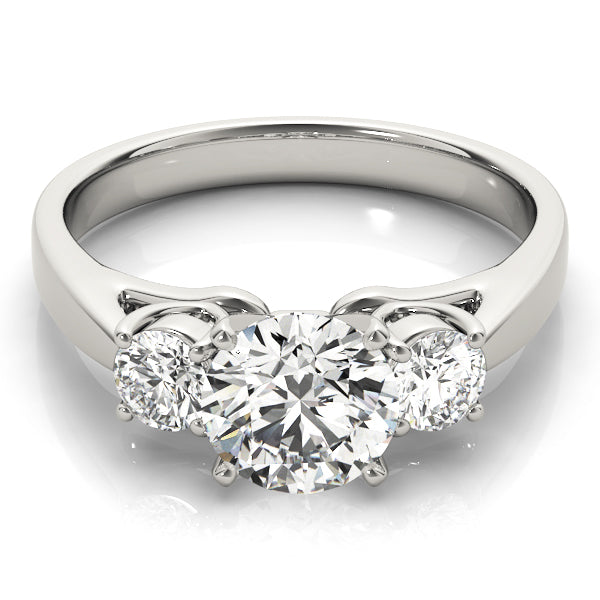 Sow Three Stone Round Cut Engagement Ring