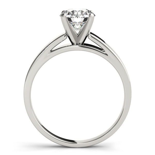 Carmen High-set Solitaire Engagement Ring in Round White Gold