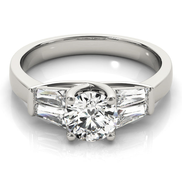 Sam Double Trillion Side Stone Engagement Ring
