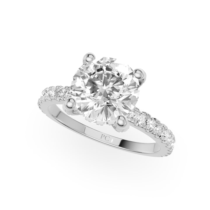 Xaviar Pave Basket Halo Engagement Ring