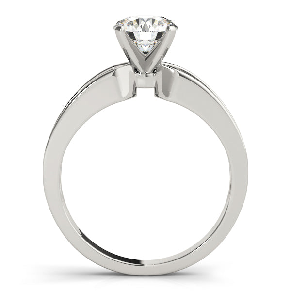Celine Solitaire Engagement Ring in Round White Gold