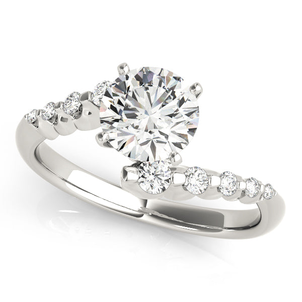 George Side Stone Bypass Engagement Ring