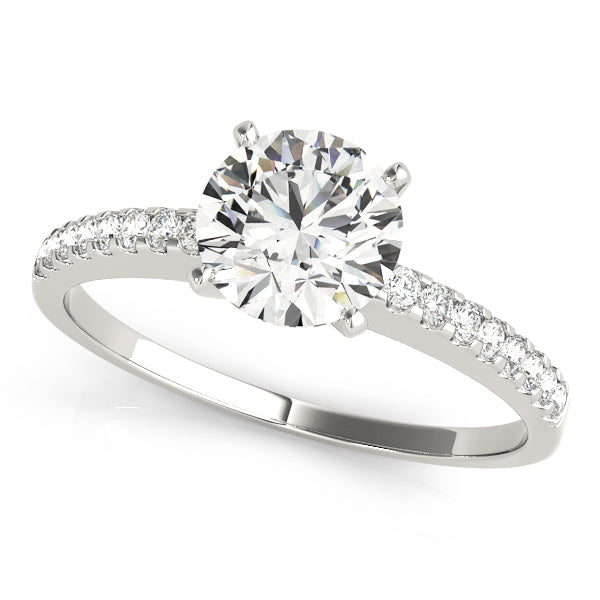 Reyna High Set Pave Engagement Ring