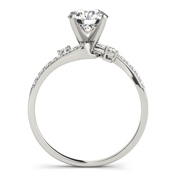 Vase Bypass Pave Engagement Ring