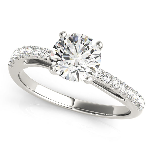 Bo Pave High Set Engagement Ring