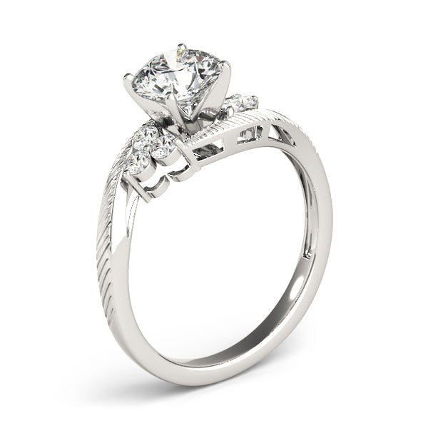 Narola Vintage Engagement Ring in Round White Gold