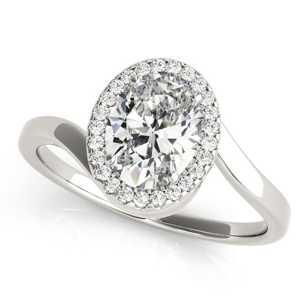 Holy Twisted Shank Halo Engagement Ring