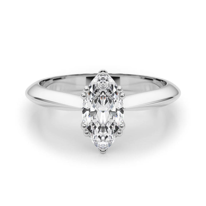 Nexy Double Prong Marquise Engagement Ring in Marquise White Gold