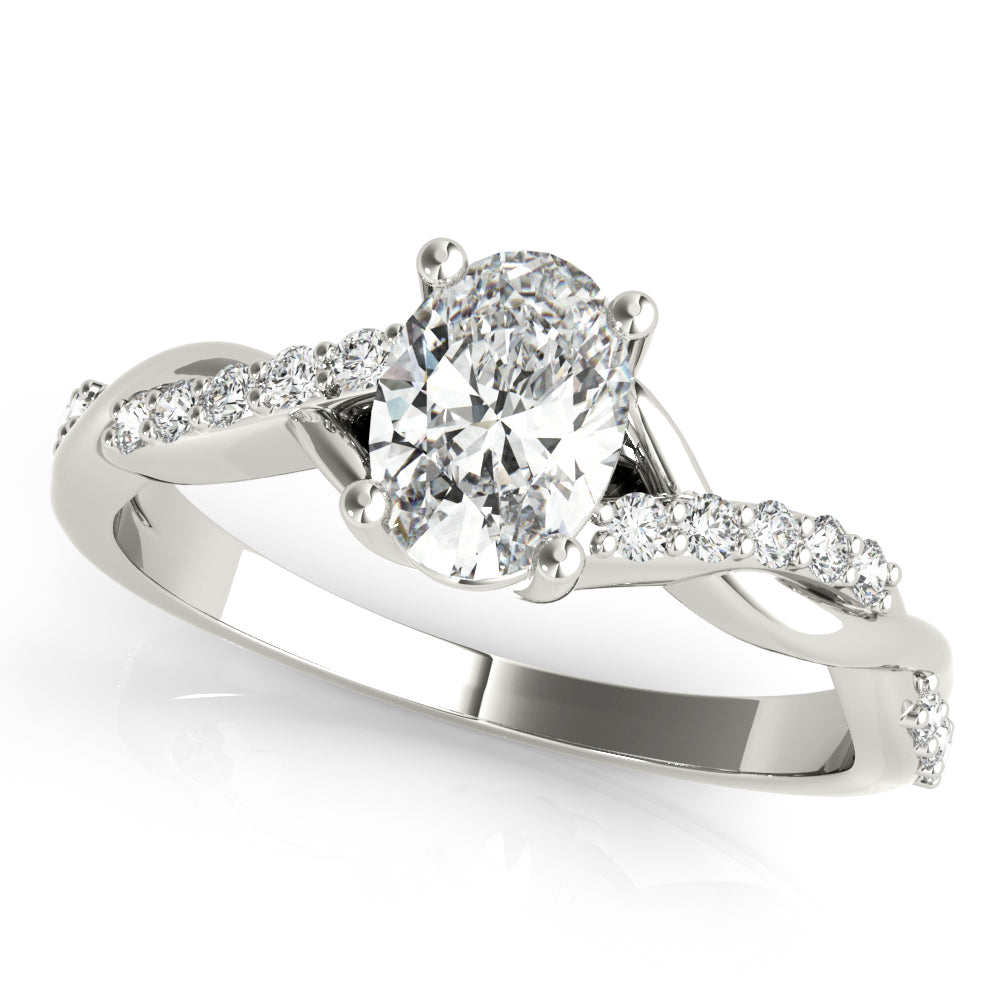 Auro Twisted Pave Engagement Ring