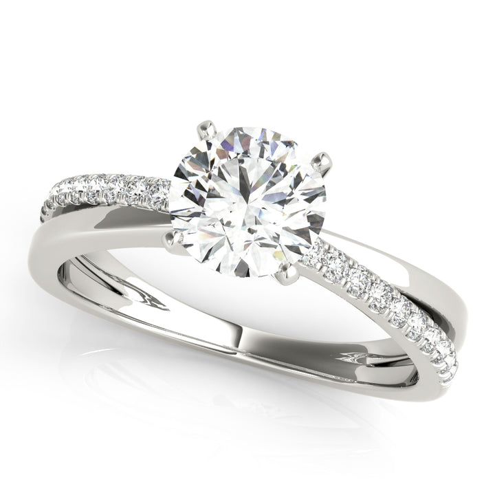 October Twisted Pave Engagement Ring