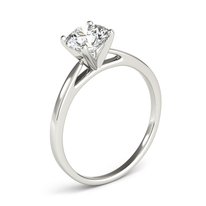 Roselyn Solitaire Engagement Ring in Round White Gold