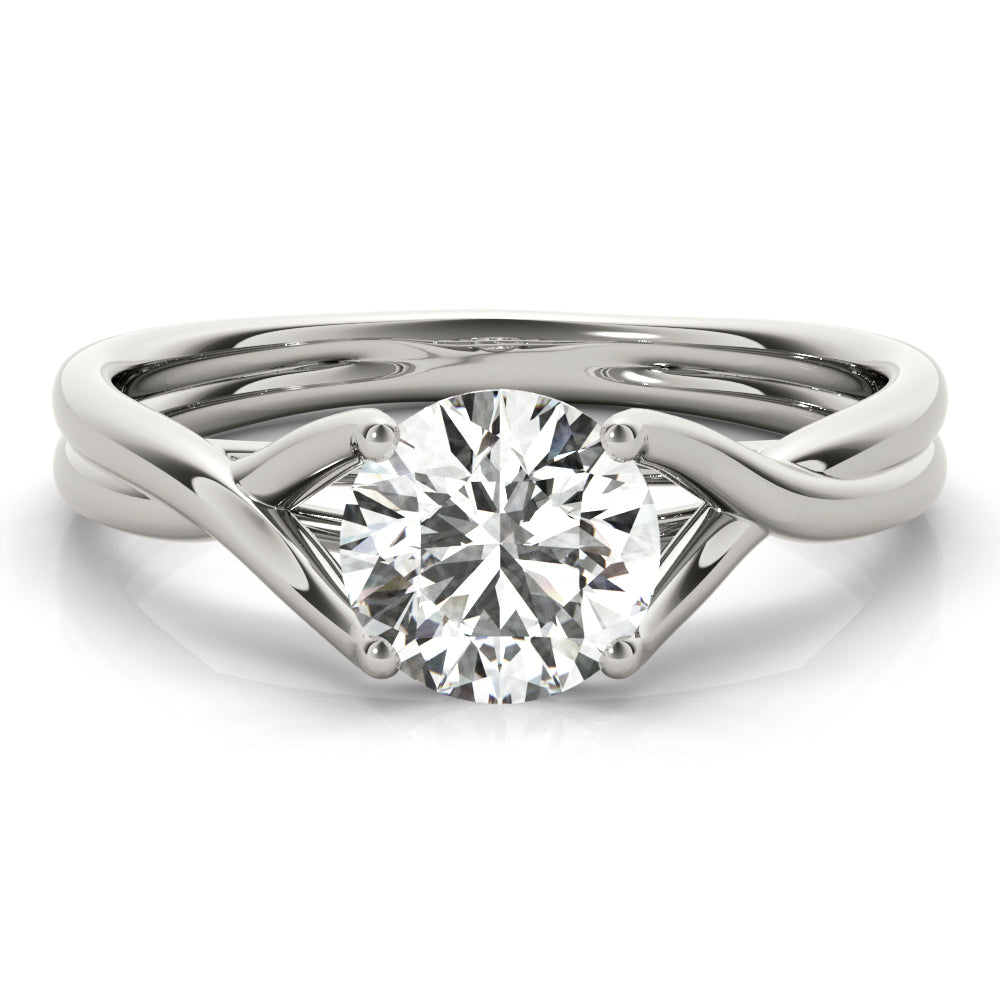 Adelle Criss Cross Solitare Engagement Ring