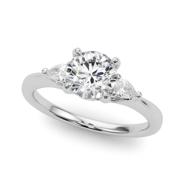 Birdie Three Stone Engagement Ring