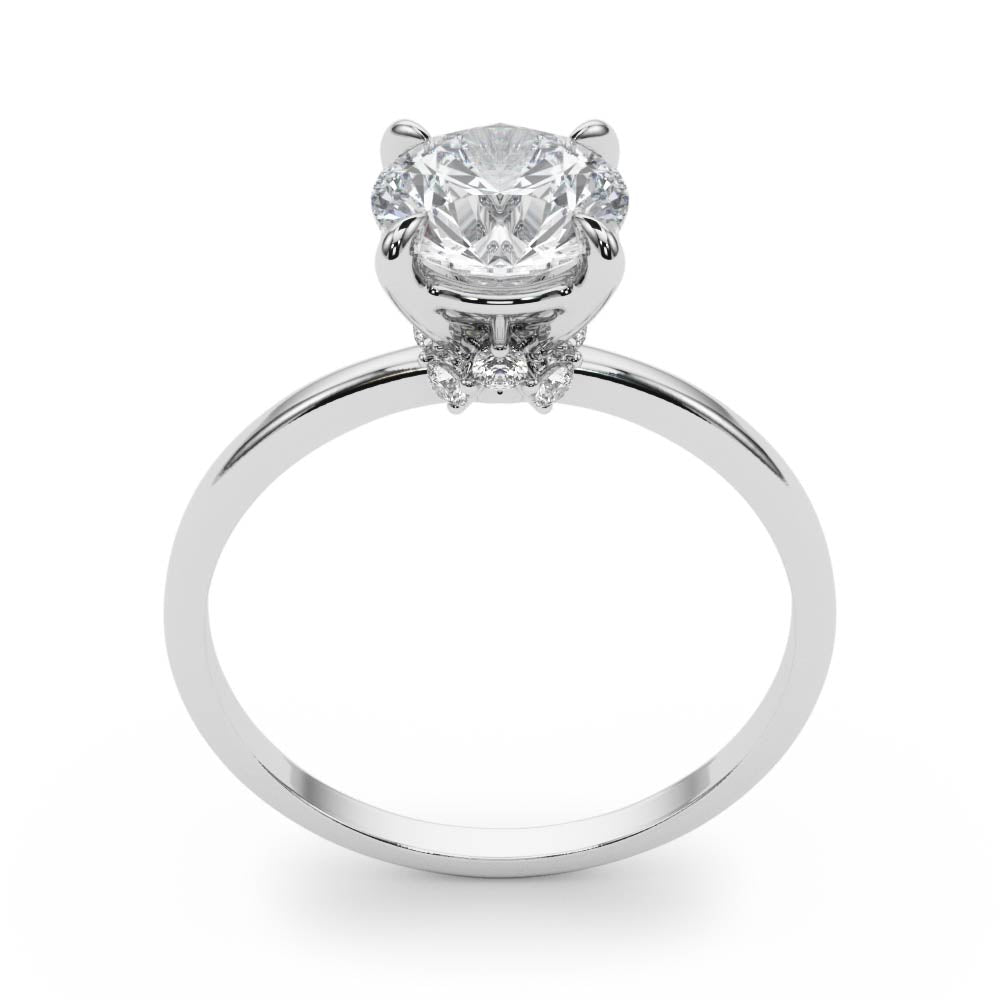 Mark Hidden Halo Solitare Engagement Ring