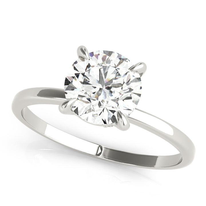 Mark Hidden Halo Solitaire Engagement Ring