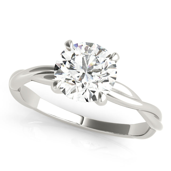 Rose Twisted Solitaire Engagement Ring