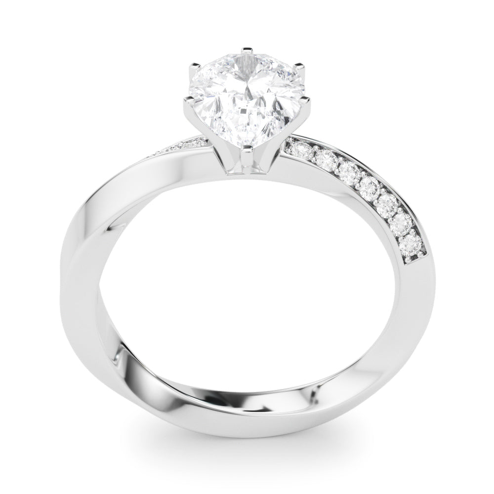 Issabel Bypass Side Stone Engagement Ring