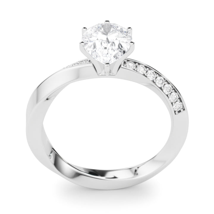 Issabel Bypass Side Stone Engagement Ring